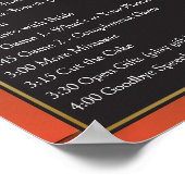 Poster Événements de douche de mariée ✨ Or Orange Amuseme (Coin)