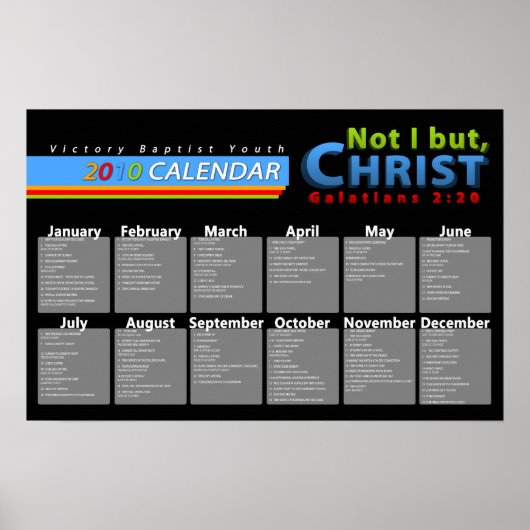 Poster événements du calendrier (Devant)