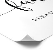Poster Éventails de mariage rustiques, veuillez prendre u (Coin)