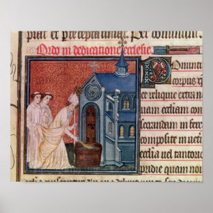 Poster Évêque Consecrating une église
