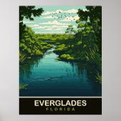 Poster Everglades, Floride, Voyage (Devant)