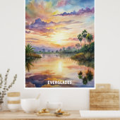 Poster Everglades National Park Aquarelle Peinture (Cuisine)