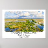 Poster Everglades National Park Florida, Watercolor (Devant)