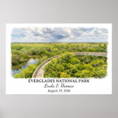 Poster Everglades National Park Florida, Watercolor (Devant)