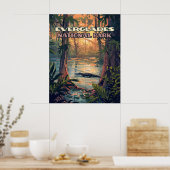 Poster Everglades Parc National Alligator Marécage Florid (Cuisine)