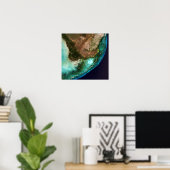 Poster Everglades Parc National Floride Keys Satellite (Bureau à domicile)