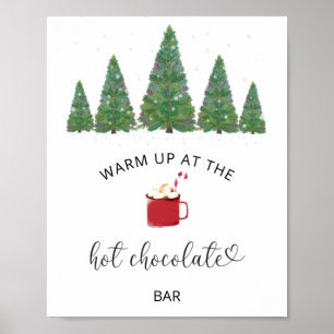 Poster Evergreen Réchauffez-vous au bar au chocolat chaud