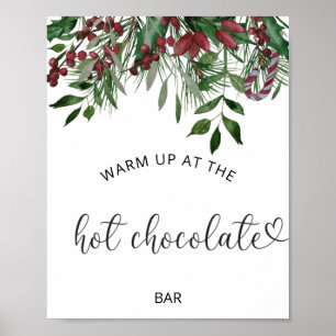 Poster Evergreen Réchauffez-vous au bar de Chocolat Chaud