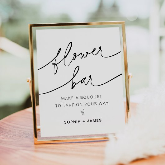 Poster EVERLEIGH Flower Bar, Faites Votre Bouquet Signer