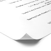 Poster EVERLEIGH Mariage Boire Cocktail Menu Signe (Coin)