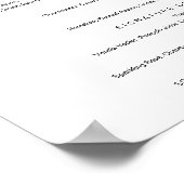 Poster EVERLEIGH Mariage Boire Cocktail Menu Signe (Coin)