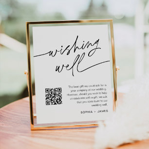 Poster EVERLEIGH Mariage Souhaitant la Bienvenue Code QR