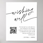 Poster EVERLEIGH Mariage Souhaits de Bassin QR Code Panne (Devant)