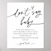 Poster EVERLEIGH ne pas dire Baby Game Sign (Devant)