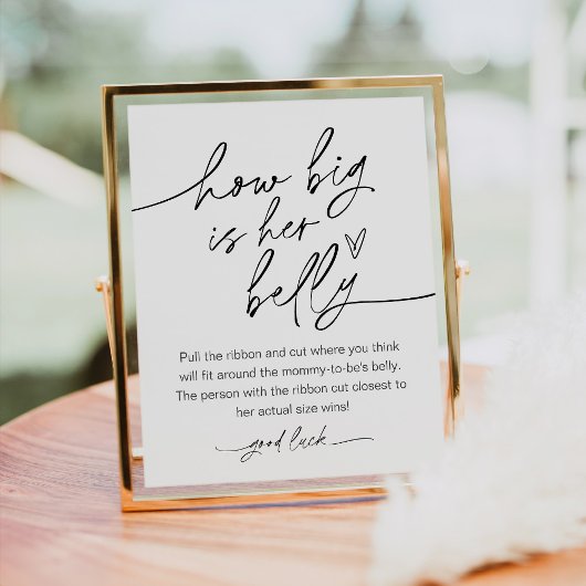 Poster EVERLEIGH Quelle Est La Taille De Son Ventre Baby 