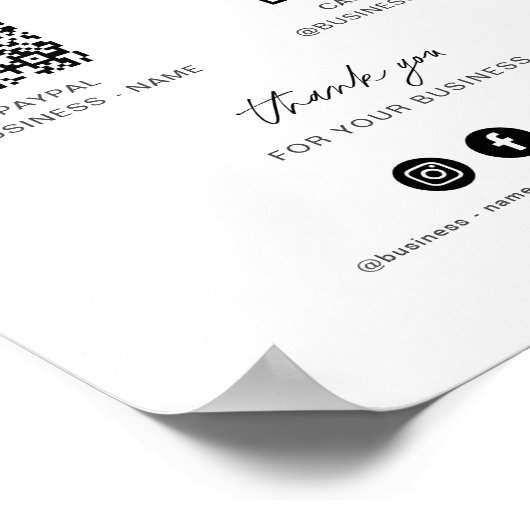 Poster EVERLEIGH Scan to Pay Mobile Checkout Signer (Coin)