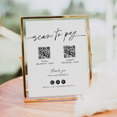 Poster EVERLEIGH Scan to Pay Mobile Checkout Signer