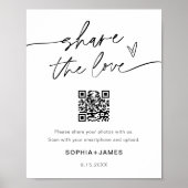 Poster EVERLEIGH Share the Love Mariage Code QR (Devant)