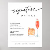 Poster EVERLEIGH Signature Boissons Mariage 18x24 (Devant)