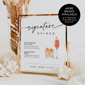 Poster EVERLEIGH Signature Drinks Wedding Sign 8x10