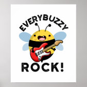 Poster Every Buzzy Rock Funny Music Bee Pun (Devant)