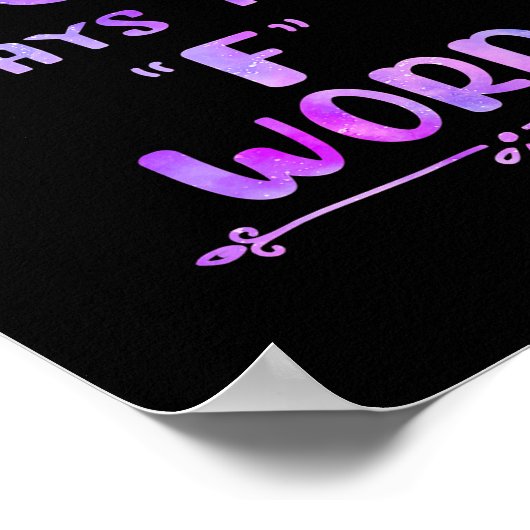 Poster Every Great Mama Says The F Word Womens Funny (Coin)