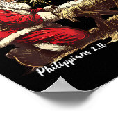 Poster Every Knee Shall Bow Santa Christmas Nativity Scen (Coin)