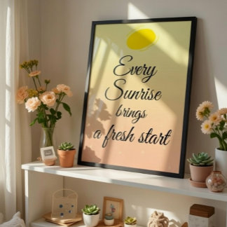 Poster Every sunshine brings a fresh start