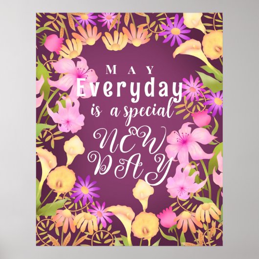 Poster 'Everyday is new day' (Devant)