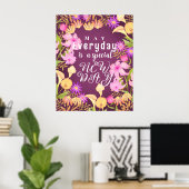 Poster 'Everyday is new day' (Bureau à domicile)