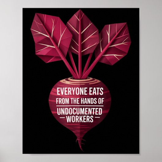 Poster Everyone Eats From The Hands Of Undoented Workers  (Devant)
