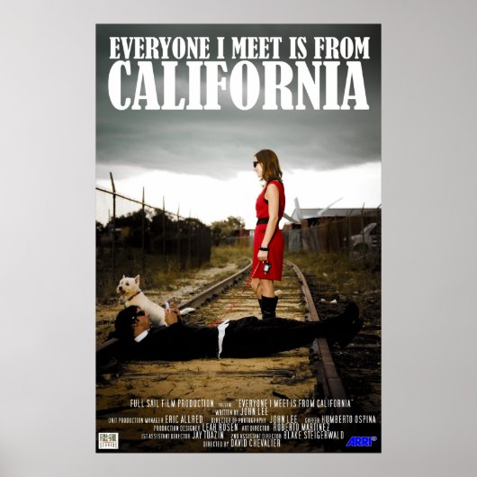 Poster Everyone I Meet is from California (Devant)