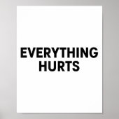 Poster Everything Hurts Workout Strongman Muscle Training (Devant)