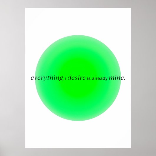 Poster Everything I desire is already mine (Devant)