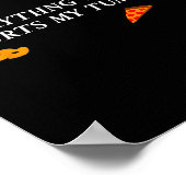 Poster Everything I Love Hurts My Tummy Funny Food Lover  (Coin)