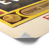 Poster Evian, Lac Léman, Paris - Lyon - Méditerranée (Coin)