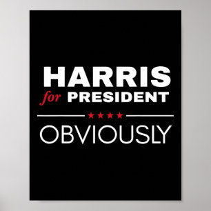 Poster Évidemment Un Vote Pour Le Président Kamala Harris