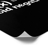 Poster Éviter la Négativité Motivation de l'équation math (Coin)