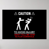 Poster Éviter les blessures Ne me dites pas comment jouer (Devant)