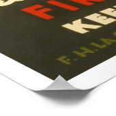 Poster Évitez la cave Fire Clean 1937 WPA (Coin)