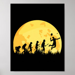 Poster Evolution Badminton brillant Joueur Badminton Cade