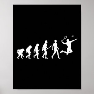 Poster Evolution Badminton Cadeau Pour Les Joueurs De Bad