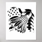 Poster Evolution Badminton Player Shuttle Racket (Devant)