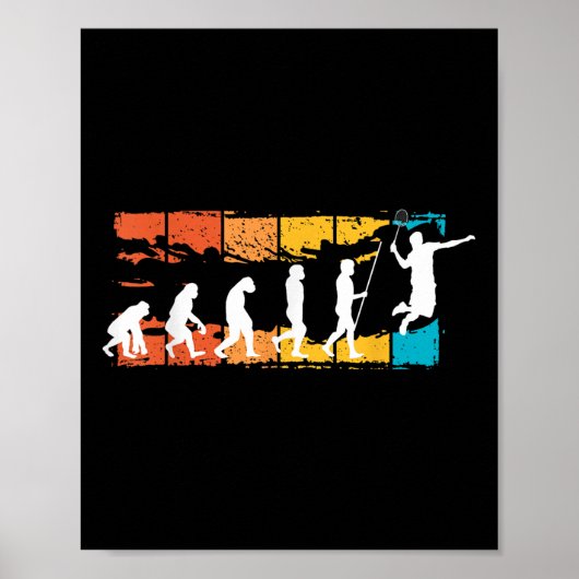 Poster Evolution Badminton _ Shuttle _ Badminton Player G (Devant)