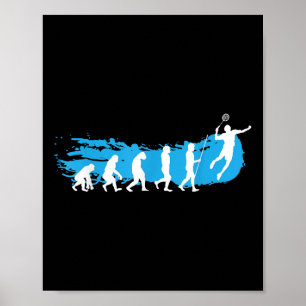 Poster Évolution Badminton _ Shuttle _ Joueur de Badminto