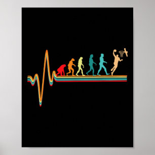 Poster Evolution Basketball Jeu de bal Jeu Heartbeat