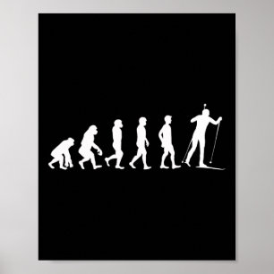 Poster Evolution Biathlon Idée Sports D'Hiver Pour Femmes