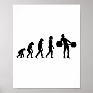 Poster Évolution Bodybuilder Musculation Poids Haltérophi