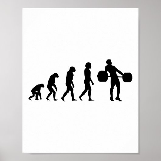 Poster Évolution Bodybuilder Musculation Poids Haltérophi (Devant)