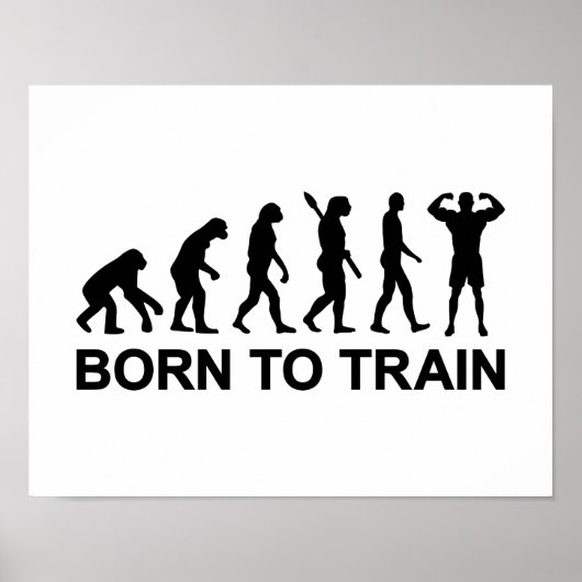 Poster Evolution Bodybuilding né train (Devant)